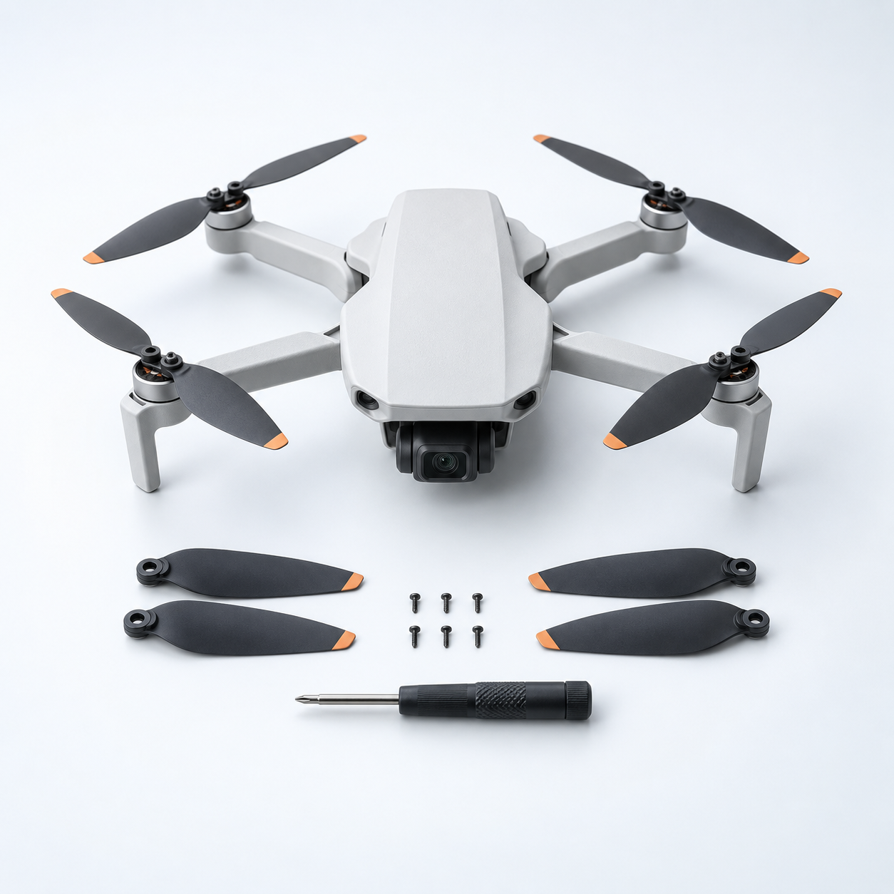 DJI Mini drone with replacement propellers