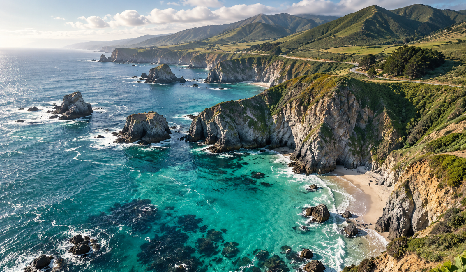 Stable aerial coastline footage captured by DJI Neo